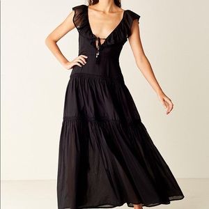 Suboo Ruffled Maxi Dress -  Black - size US 2
